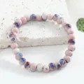 Jingdezhen ceramique perle bracelet artistique rose bleu glacure elegante bijoux mode chic - CS Consort impérial rose