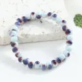 Bracelet de perles en ceramique de Jingdezhen pour femmes, bijou simple et litteraire. - CS Consort impérial bleu
