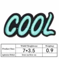 Κεντημένο σήμα Cool θερμοκολλητικό ή ραπτό υφασμάτινο μπαλώματα για ρούχα μεγέθους 7x3.5cm - Μέγεθος όπως φαίνεται στην εικόνα / 1