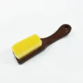 Mini spazzola di pulizia per noci con manico resistente e setole morbide per cura. - Spazzolino a 10.000 setole extra dure giallo a scacchi ambra piccolo A-2002