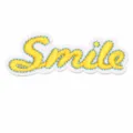 Smile κεντημένο έμβλημα θερμοκολλητικό για ρούχα και αξεσουάρ διακοσμητικό 6.7x2.4cm - Μέγεθος όπως φαίνεται στην εικόνα / 4