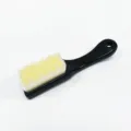 Mini spazzola di pulizia portatile per noci con manico nero e setole morbide ondulate per perline. - Spazzolino a 10.000 setole morbide bianco manico nero ambra mini A-2003