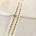 Luxus herzförmige Strass Quarzuhr und Armband Set für Damen, elegante Mode Schmuckstücke. - Schwarz