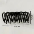 Large black glossy hair claw clip, 10.5cm shark clip, stylish hair accessory for women. - 10.5cm Glossy Black Hair Claw (Z1524) / Glossy Black