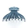 Blue plastic hair claw clip for women, elegant floral design ponytail holder stylish hair accessory - 9cm / 9cm Glossy Blue Hair Claw