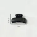 Black hair claw clip, 6cm small styling clip, glossy finish hair accessory for women. - Glossy Black Hair Claw (Z1569) / 6cm / Black