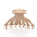 Elegant nude plastic hair claw clip, stylish minimalist hair accessory for modern women. - 9cm / 9cm Glossy Yellow Hair Claw