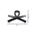 Black hair claw clip simple geometric hair accessory stylish daily hair styling tool 8cm - Cross Hair Claw / 8cm / Black