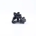 Glossy black flower hair claw clip retro minimalist sweet hair accessory daily styling piece - Floral Style (Z994) / Black
