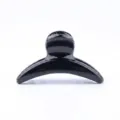 Glossy black classic hair claw clip, minimalist versatile retro hair accessory for daily styling. - Classic Style (Z1304) / Black