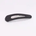Matte black snap hair clip, minimalist teardrop design for daily cute styling accessories. - 5cm / Black