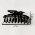 Glossy black hair claw clip large 11cm shark clip elegant hair accessory for women - 12cm Glossy Black Claw Clip Z1985-L Black