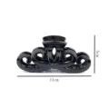 Large black plastic hair claw clip elegant hair styling clamp 11cm length daily use accessory - Glossy Black Claw Clip (Z1658) / 11cm / Black