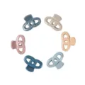 Small ABS hair claw clips set, colorful geometric loop design, cute hair accessories for daily wear. - Hair Claw (Z1344) / 3cm / Grey Blue