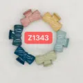Colorful mini bow hair claw clips set, cute ABS small hair catch clips for girls and kids. - Bow Hair Claw (Z1343) / 4.2cm / Sapphire Blue