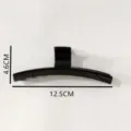 Large Black Glossy Hair Claw Clip Shark Clip for Thick Hair 12.5cm Elegant Hair Accessories - 12.5cm Hair Claw (Z1984) / Black