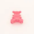 Cute pink bear hair claw clip for women, stylish cartoon high ponytail hair accessories. - 5.4cm / Pink
