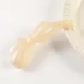 Korean style jelly color vertical banana clip elegant bow hair clip for everyday ponytail styling - 11.7cm / Glossy Jelly White