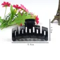 Large black plastic hair claw clip, minimalist hair accessory, 9.6cm sturdy daily styling tool. - Glossy Black Claw Clip (Z1657) / 9.6cm / Black