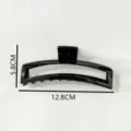 Extra large glossy black hair claw clip rectangular shark clip 12.8x5.8cm for thick hair - 12.8cm Hair Claw (Z1986) / Black