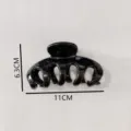 Glossy black large hair claw clip for women, elegant shark clip for thick hair styling. - 12cm Glossy Black Claw Clip Z1951-L Black