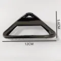 Large black triangle hair claw clip for thick hair, stylish shiny finish shark clip accessory. - 11.6cm Hair Claw (Z1549) / Black
