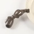 Grey jelly bow banana hair clip, stylish hair claw for casual daily ponytails. - 11.7cm / Glossy Jelly Gray