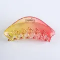 Gradient Yellow Pink Resin Hair Claw Clip Minimalist Shark Clip for Women - 11.7cm Glossy Gradient Red Yellow Claw Clip Z1732-L013/06