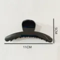 Large black hair claw clip for thick hair, elegant large shark clip accessory for women. - 12cm Glossy Black Claw Clip Z1969-L Black