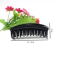 Large black plastic hair claw clip for thick hair, simple daily hair styling accessory SKU. - 11.5cm