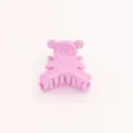 Pearl pink cute bear hair claw clip, fashion sweet cartoon ponytail clip for women. - 5.4cm / Purple