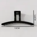 Glossy black hair claw clip, large size shark clip for thick hair styling and daily use. - 13cm Hair Claw (Z1538) / Black