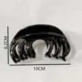 Large black hair claw clip for women, shiny finish, sturdy shark clip for thick hair styling. - 12cm Glossy Black Claw Clip Z1928-L Black