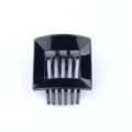 Glossy black square hair clip, minimalist vintage side comb for women's elegant daily styling. - Rectangle Clip (Z1666) / 6.1cm / Bright Black