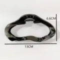 Large glossy black hair claw clip irregular shape elegant hair accessory for women 13cm - 13cm Hair Claw (Z1544) / Black