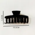 Glossy black large hair claw clip for thick hair, elegant shark hairpin for women styling. - 12cm Shiny Black Claw Clip Z1580-L Black