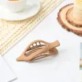 Matte brown swallowtail hair claw clip for women, simple retro styling accessory. - 14cm Matte Brown Claw Hair Clip