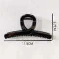 Black hair claw clip for women, elegant french style large hair claw geometric hairpin. - 12cm Glossy Black Hair Claw Z1982-L Black