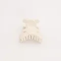 Pearlescent white bear hair claw clip, cute cartoon hair accessory for daily styling and ponytails. - 5.4cm / White