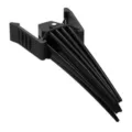 Black plastic multi-prong ground stake garden accessory durable outdoor fixing tool - 9cm / Black