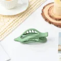 Matte green swallowtail hair claw clip, large retro minimalist hair accessory for women. - 14cm Matte Green Claw Clip Z1978-ABS-M Green 09