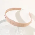 Elegant nude rhinestone headband luxury hair hoop minimalist fashion daily accessories - 15cm Glossy Pink Yellow Diamond Headband