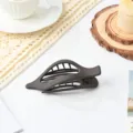 Matte brown swallowtail hair claw clip, large retro minimalist hair accessory for women. - 14cm Matte Dark Coffee Claw Clip Z1978-ABS-M Coffee 09