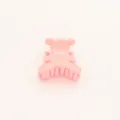 Pink pearlescent cute bear hair claw clip, sweet style cartoon hair accessories for women. - 5.4cm / Pink