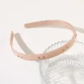 Light pink rhinestone headband simple elegant hair accessory for women daily styling wear - 15cm Glossy Pink Yellow Diamond Headband