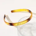 Amber gradient rhinestone headband luxury minimalist hair accessory elegant daily wear - 15cm Glossy Transparent Yellow Coffee White Diamond Headband
