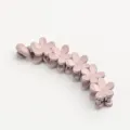 Elegant floral banana hair clip in mauve pink, perfect for secure and stylish daily ponytails. - Pink