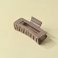 Brown rectangular hair claw clip, minimalist solid color daily hairpin hair styling accessory - 10.5cm Size / Coffee