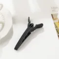 Black hair root volume clip seamless duckbill clip for bangs styling and hair volumizing. - Black