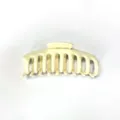 Soft beige hair claw clip, anti-collision durable plastic grab clip for daily styling - 11cm Size / White